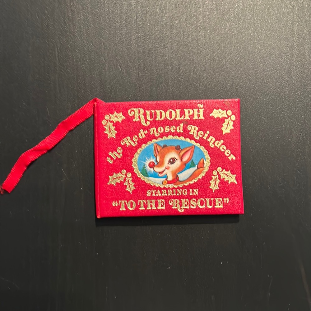 Rudolph To The Rescue book ornament